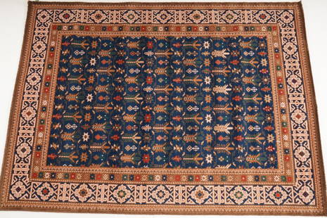 Holland MidCentury B&C Tapijten Wool Rya Rug: Purchased new by an esteemed Boston retailer in the 1970's; stored securely since then. Never walked on, no fading, or wear of any kind. 100% wool rya; thick pile carpet