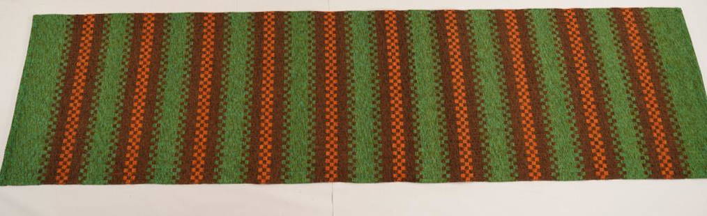 Swedish Bergslags Mattan MidCentury Wool Rug: Purchased new by an esteemed Boston retailer in the 1970's; stored securely since then. Never walked on, no fading, or wear of any kind. 100% wool rya; thick pile carpet