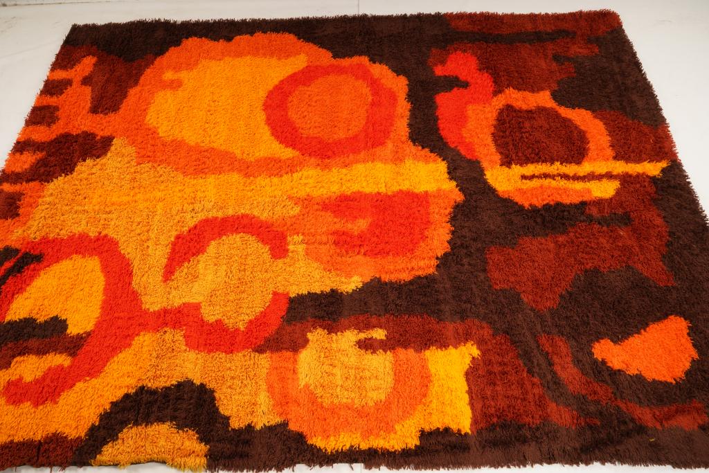 Austrian Carmen Wool MidCentury Rya Rug (1 of 5)