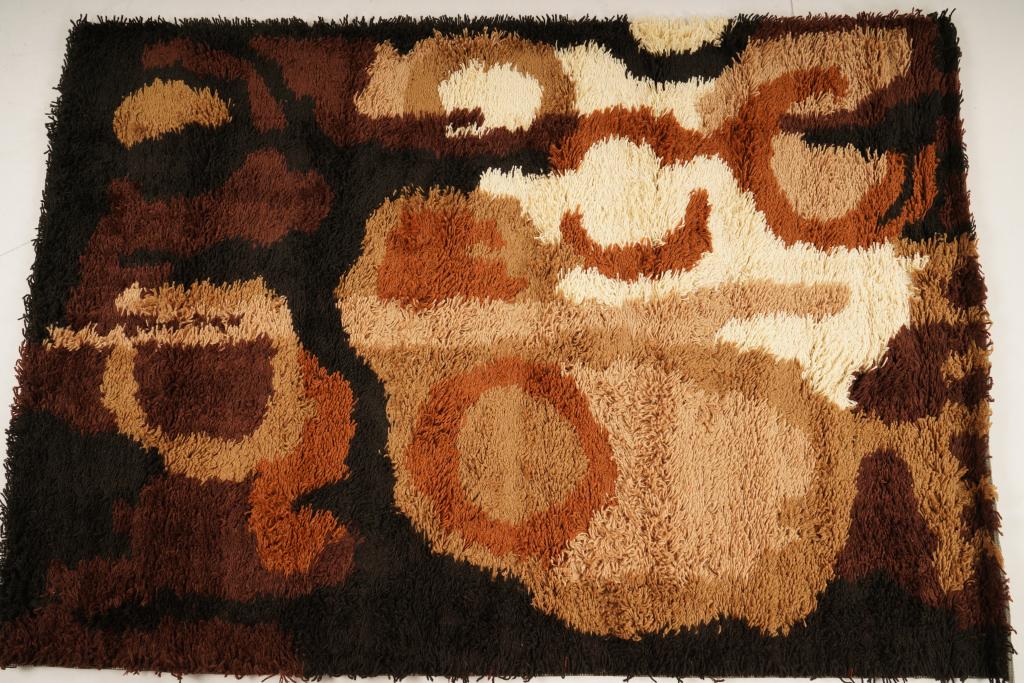 Austrian Thor Wool MidCentury Rya Rug (1 of 5)