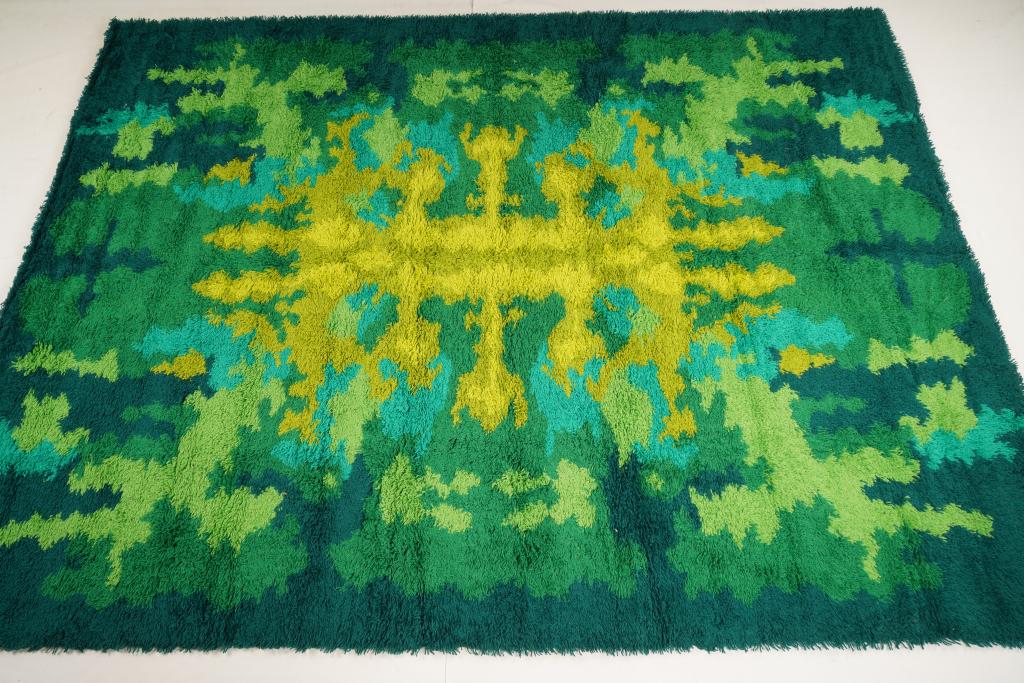Austrian Carmen Wool MidCentury Rya Rug (1 of 5)