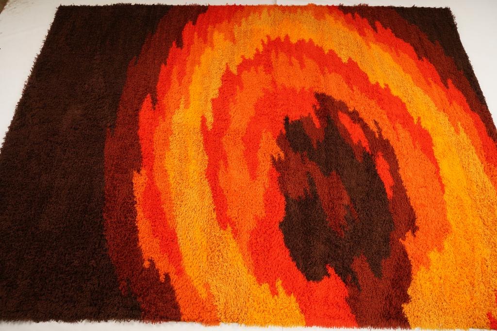 Austrian Thor Wool MidCentury Rya Rug (1 of 5)