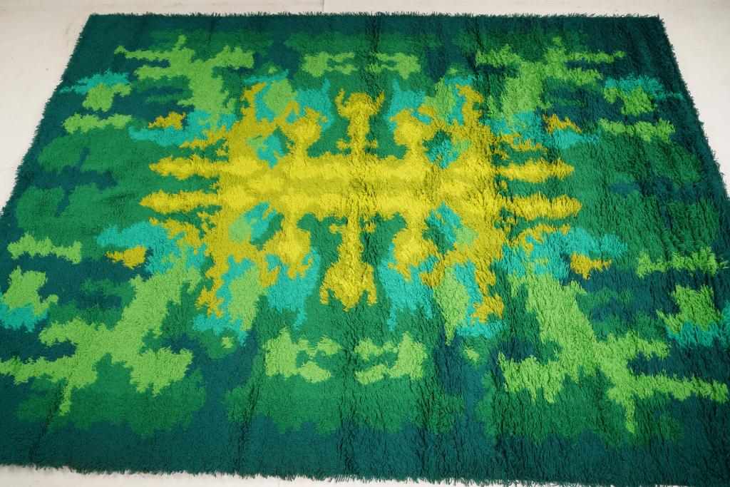 Austrian Thor Wool MidCentury Rya Rug (1 of 5)