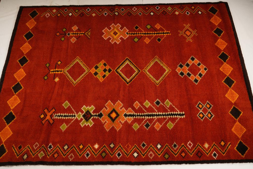 Austrian Eybl Marokko MidCentury Acrylic/Vinyl Rya Rug (1 of 5)