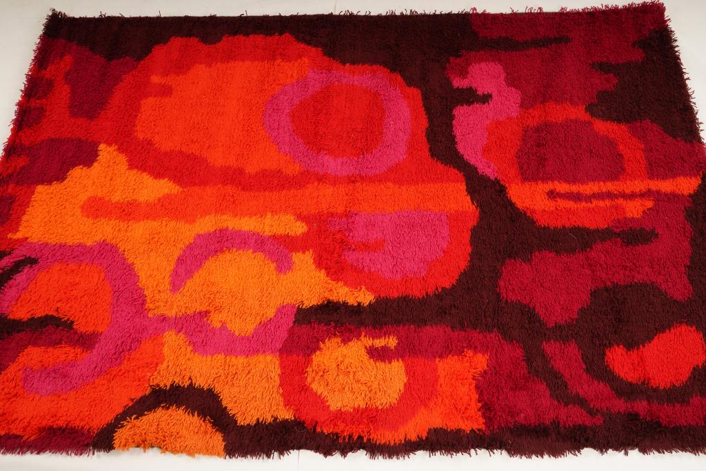Austrian Thor Wool MidCentury Rya Rug (1 of 5)