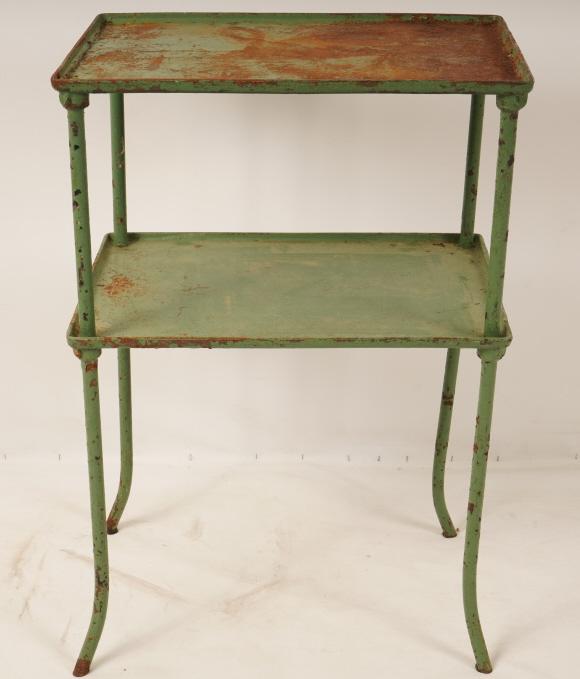 Painted Cast Iron Two-Tier Garden Table (1 of 5)