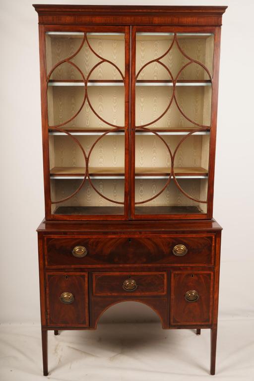 English Georgian Secretary Bookcase (1 of 11)
