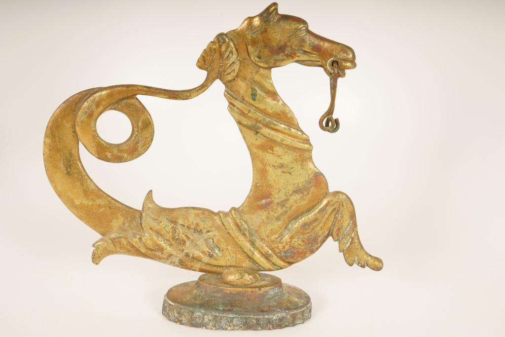Georgian Brass Doorstop Seahorse (1 of 3)