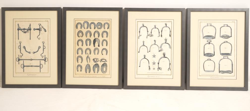 4 Hand Colored Equestrian Prints (1 of 6)