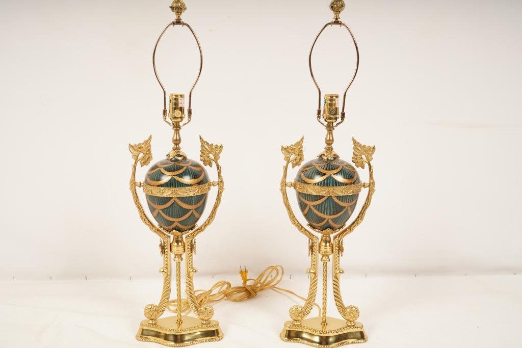 Pair Empire Style Chelsea House Lamps (1 of 7)