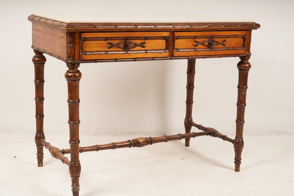 Aesthetic Movement Faux Bamboo Desk (1 of 7)