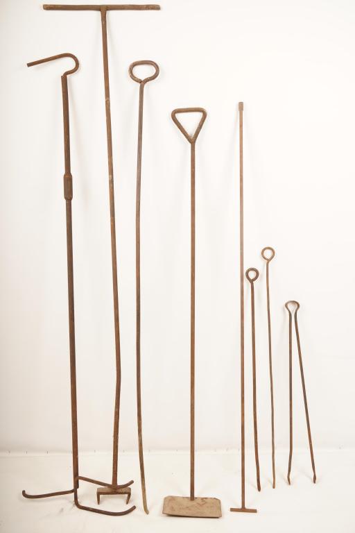 Oversized Set Wrought Iron Fireplace Tools (1 of 3)