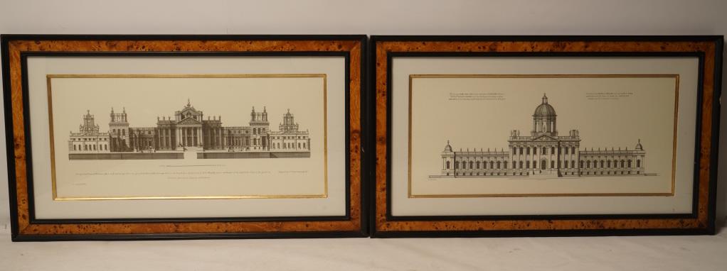 Pair Framed English Architectural Prints (1 of 12)