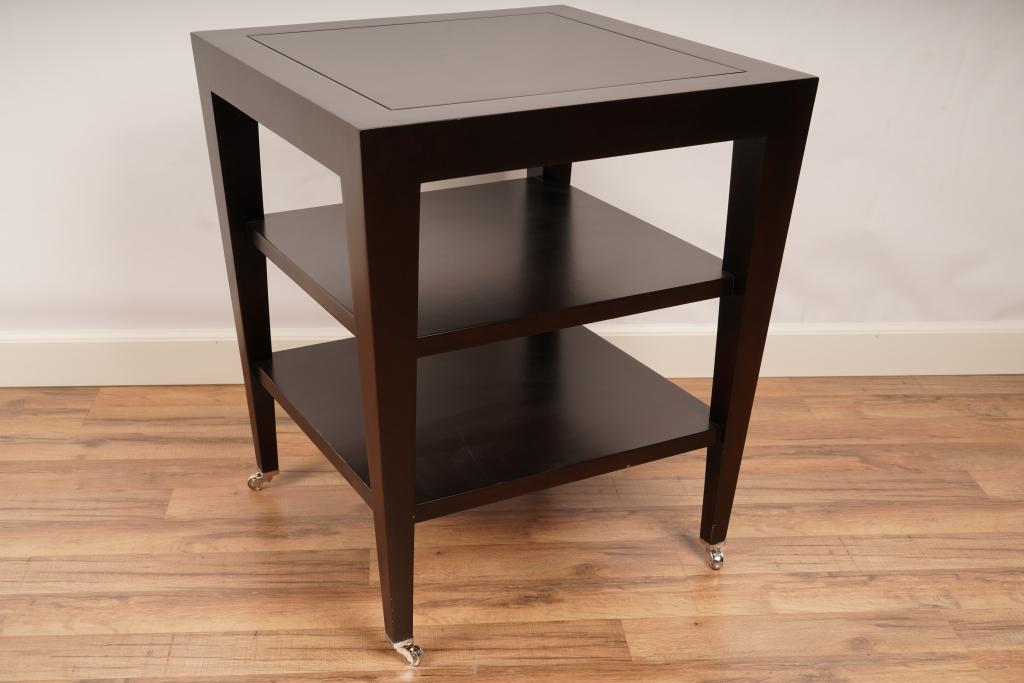 Dongia Ebonized 3 Tier Side Table (1 of 3)