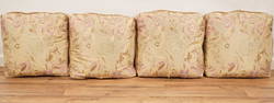 4 Custom Silk Brocade Throw Pillows