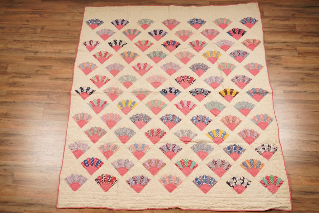 American Patchwork Fan Quilt (1 of 6)