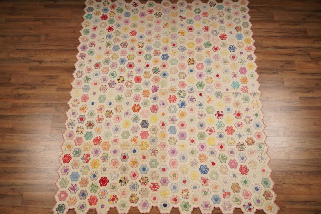 Grandmother's Flower Garden Quilt (1 of 5)