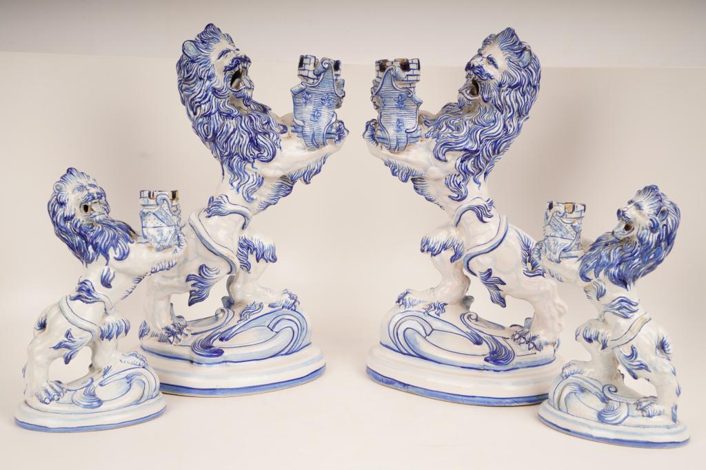 4 Galle Nancy St. Clement Faience Candleholders (1 of 11)