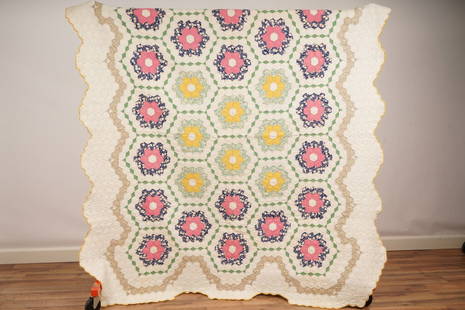 American Dresden Plate Patchwork Quilt: American Patchwork Quilt