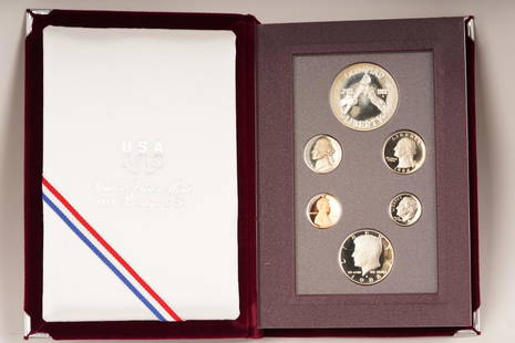 1988 US Olympic Prestige Coin Set: Six coins; 1988 Pure Silver San Francisco coin. Includes box and certificate.