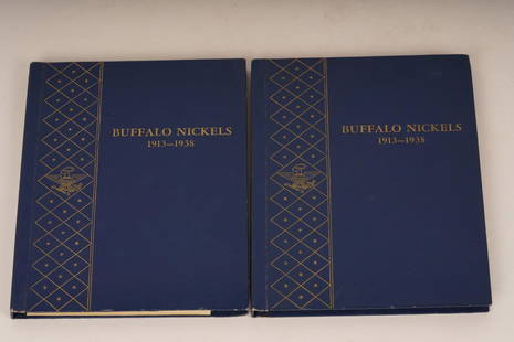 Group $3.80 US Buffalo Nickels: Group $3.80 US Buffalo Nickels contained within two blue Whitman folders