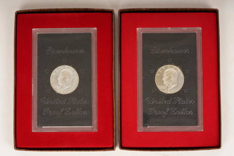 Group 2 1971 Eisenhower US Proof Dollars: In cases