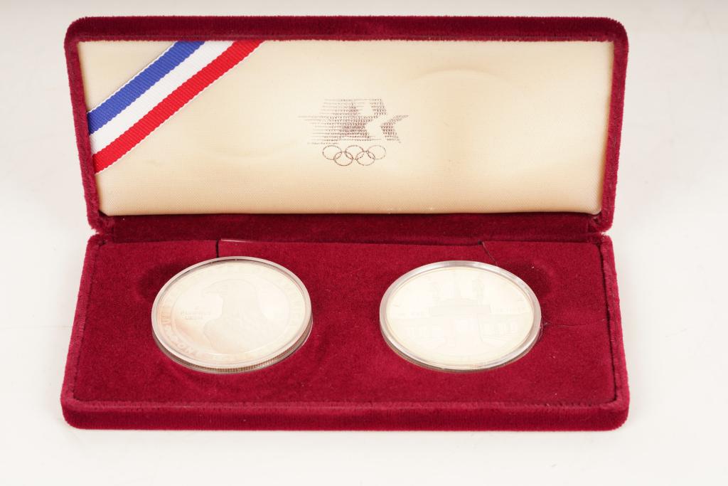 1984 Olympic Silver Dollars (2) w Certificate (1 of 6)