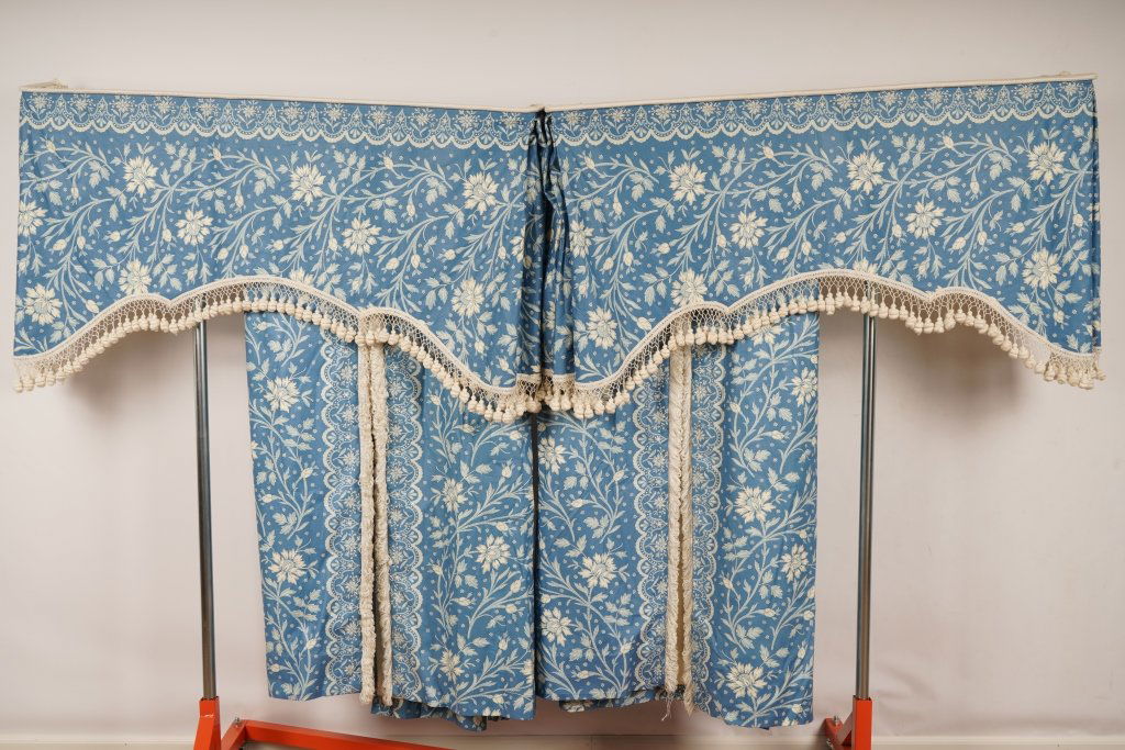 Brunschwig & Fils Verrieres Blue Botanical Draperies (1 of 6)