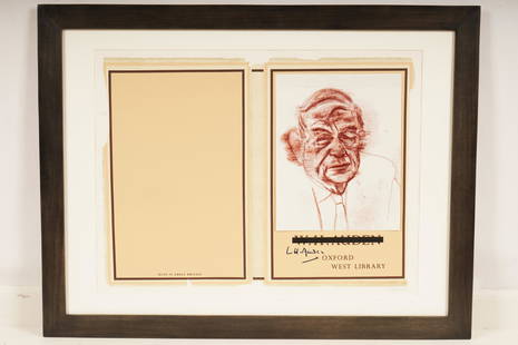 Signed Serigraph by Ronald Brooks Kitaj: Serigraph on paper by Ronald Brooks Kitaj (1887-1948) – American painter, graphic artist and representative of the School of London. Signed and numbered lower right in pencil ‘Kitaj 23/70’ Typog