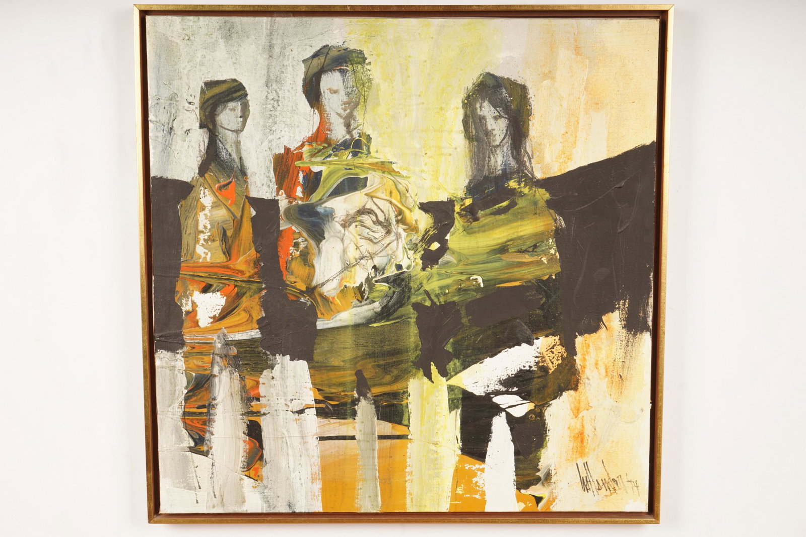 Gino Hollander O/C Three Figures: S 24x24” F 25.25x25.25” The net proceeds from this lot benefit womenâ€™s charities.
