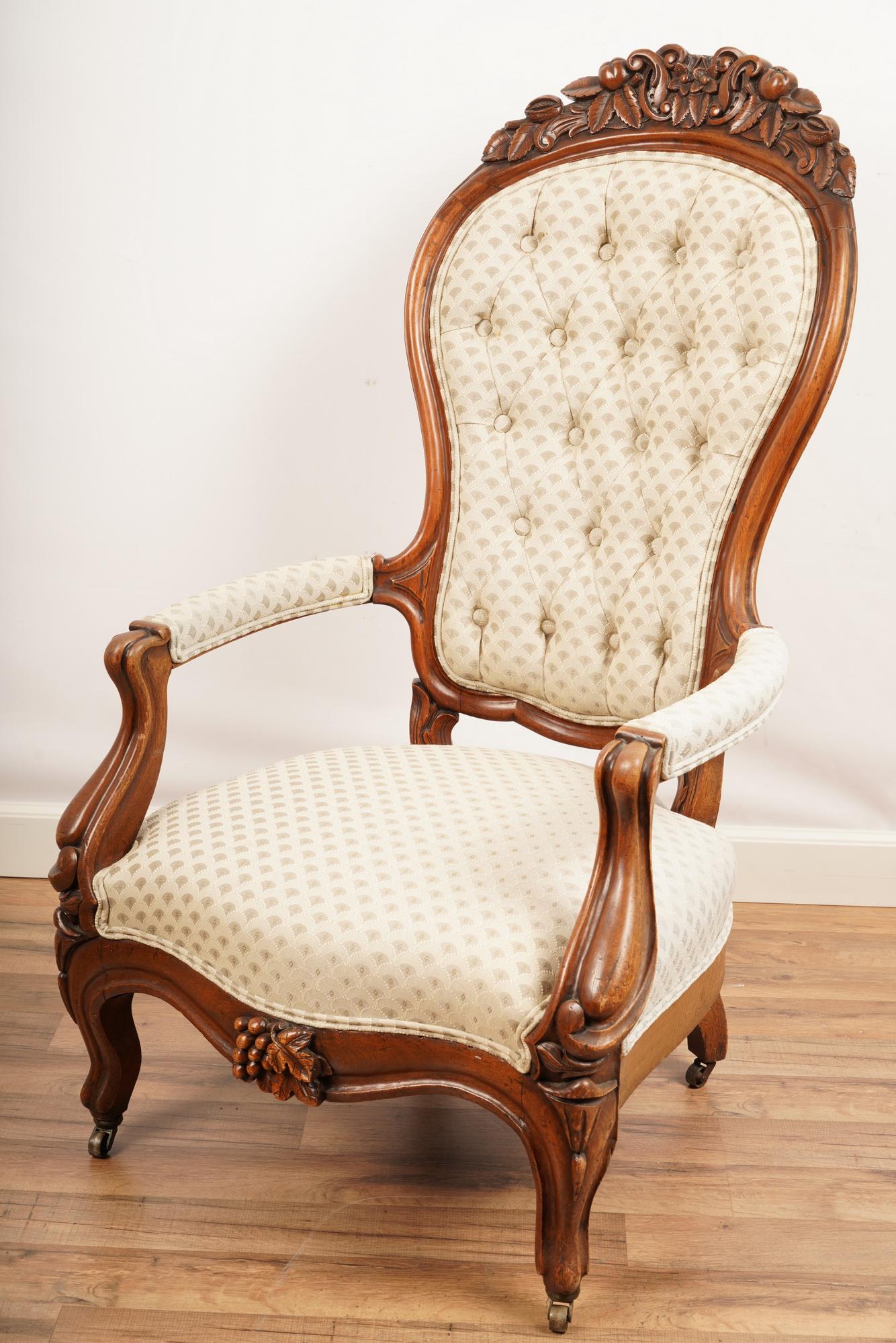 Victorian Bentwood Carved Armchair: H 43.5” x W 26” x D 25” The net proceeds from this lot benefit womenâ€™s charities.