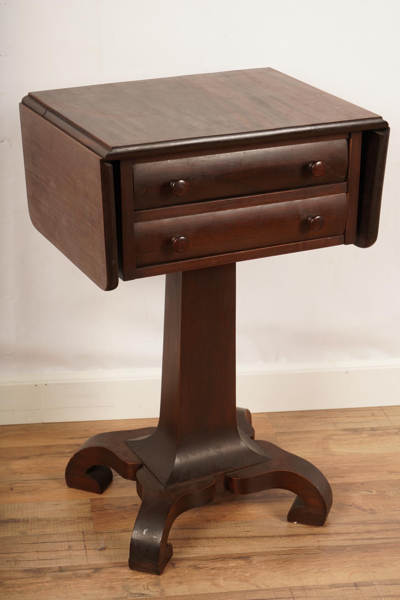 American Empire Drop Leaf Work Table (1 of 4)