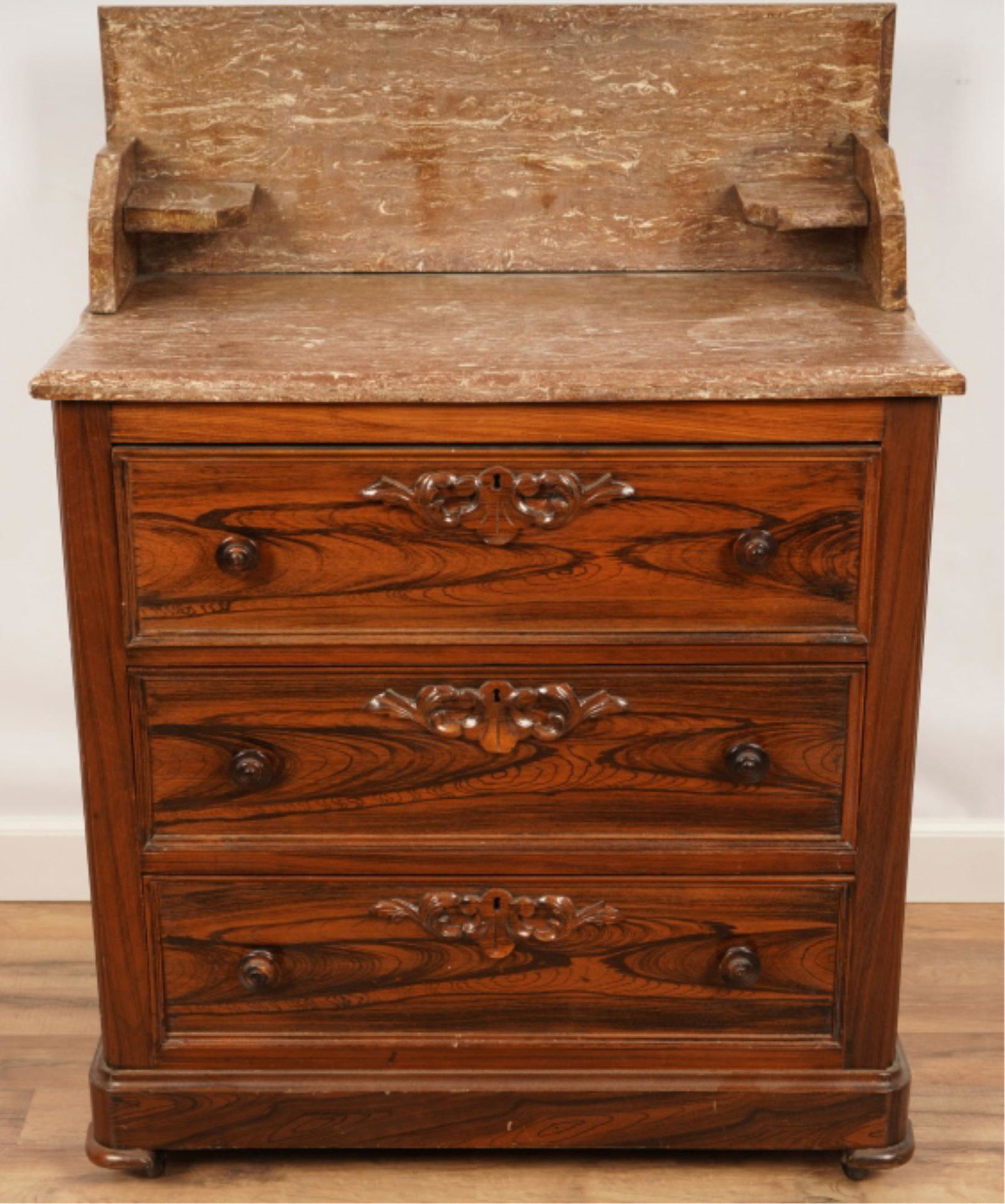 Fine Victorian Rosewood 3 Drawer Wash Stand (1 of 7)