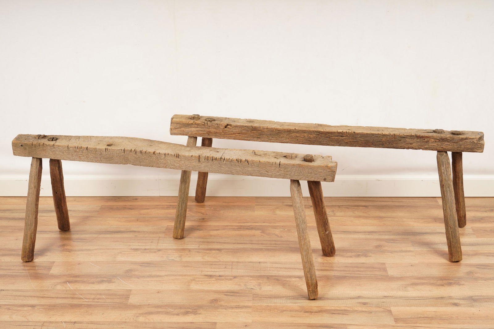 Pair Primitive Saw Horses (1 of 3)