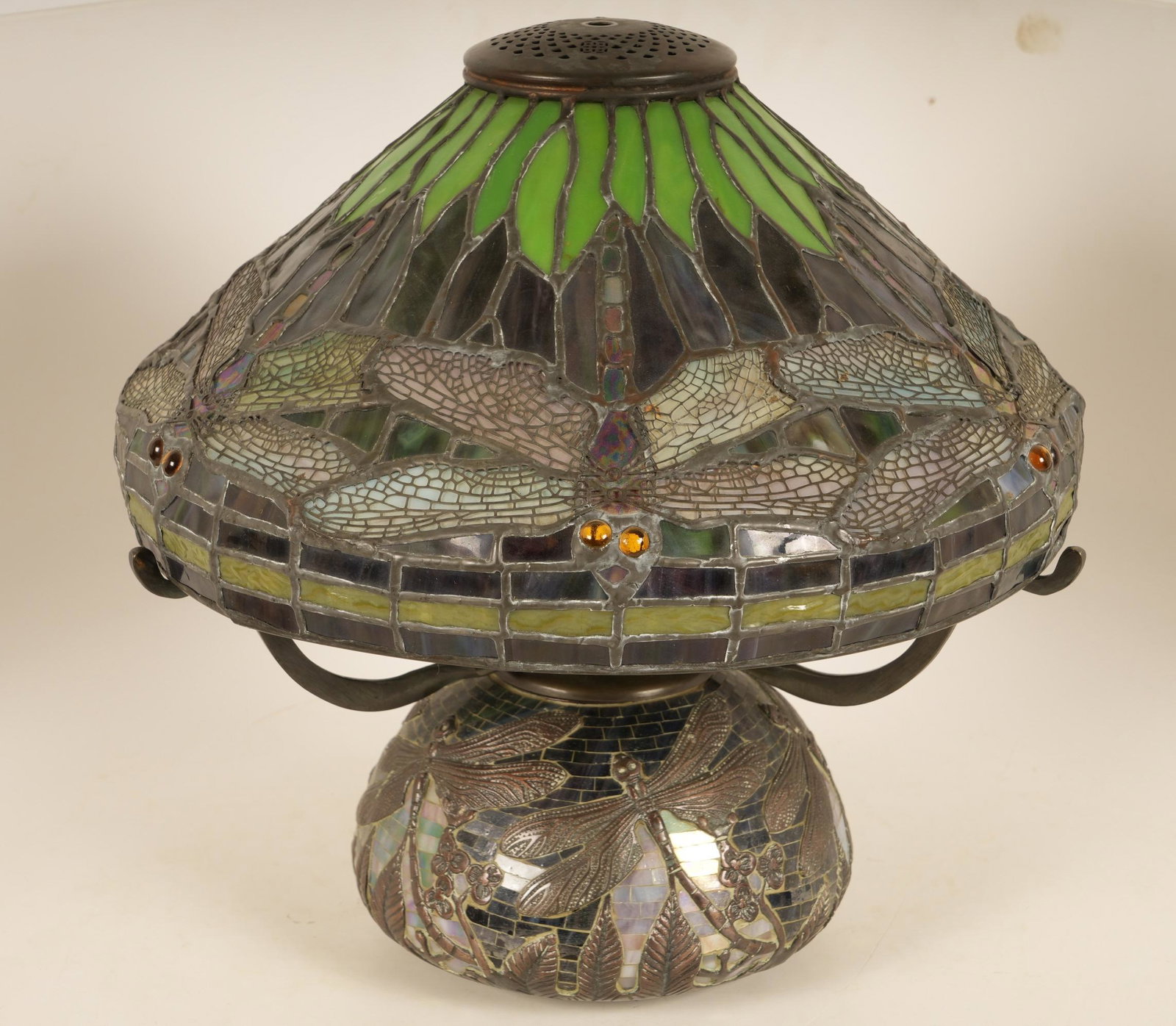Art Nouveau Tiffany-Style Dragonfly Lamp (1 of 8)