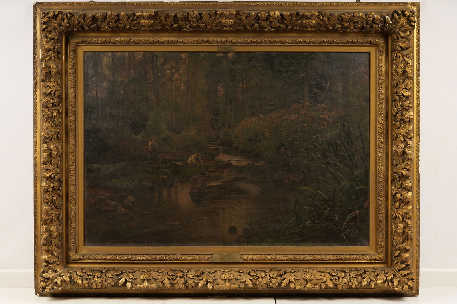 Paul Jean Marie Sain (Fr. 1853-1908) â€œ Ruisseau Sous Bois” Oil Canvas Landscape (1 of 10)