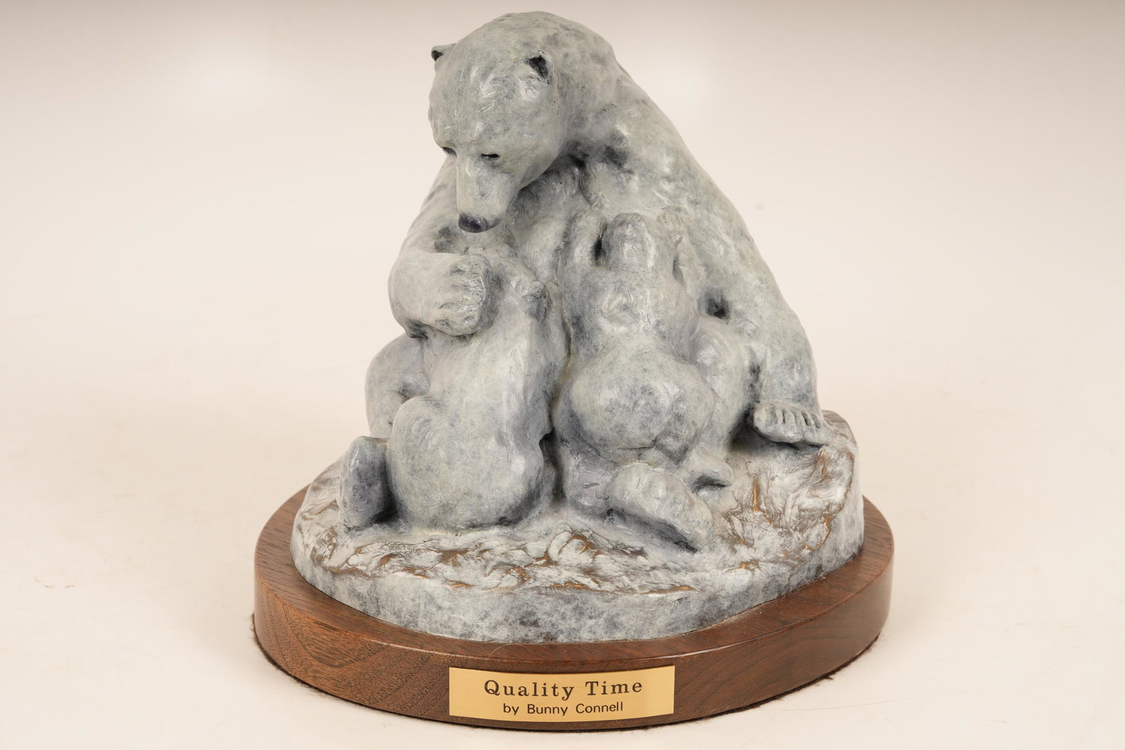 Bunny Connell (American, 20th Century) Bronze Polar Bear and Cubs (1 of 6)