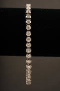 14k White Gold Italy DIamond Tennis Bracelet (1 of 6)