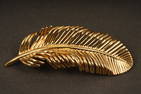 14K Gold Tiffany Co. Feather Brooch 10g