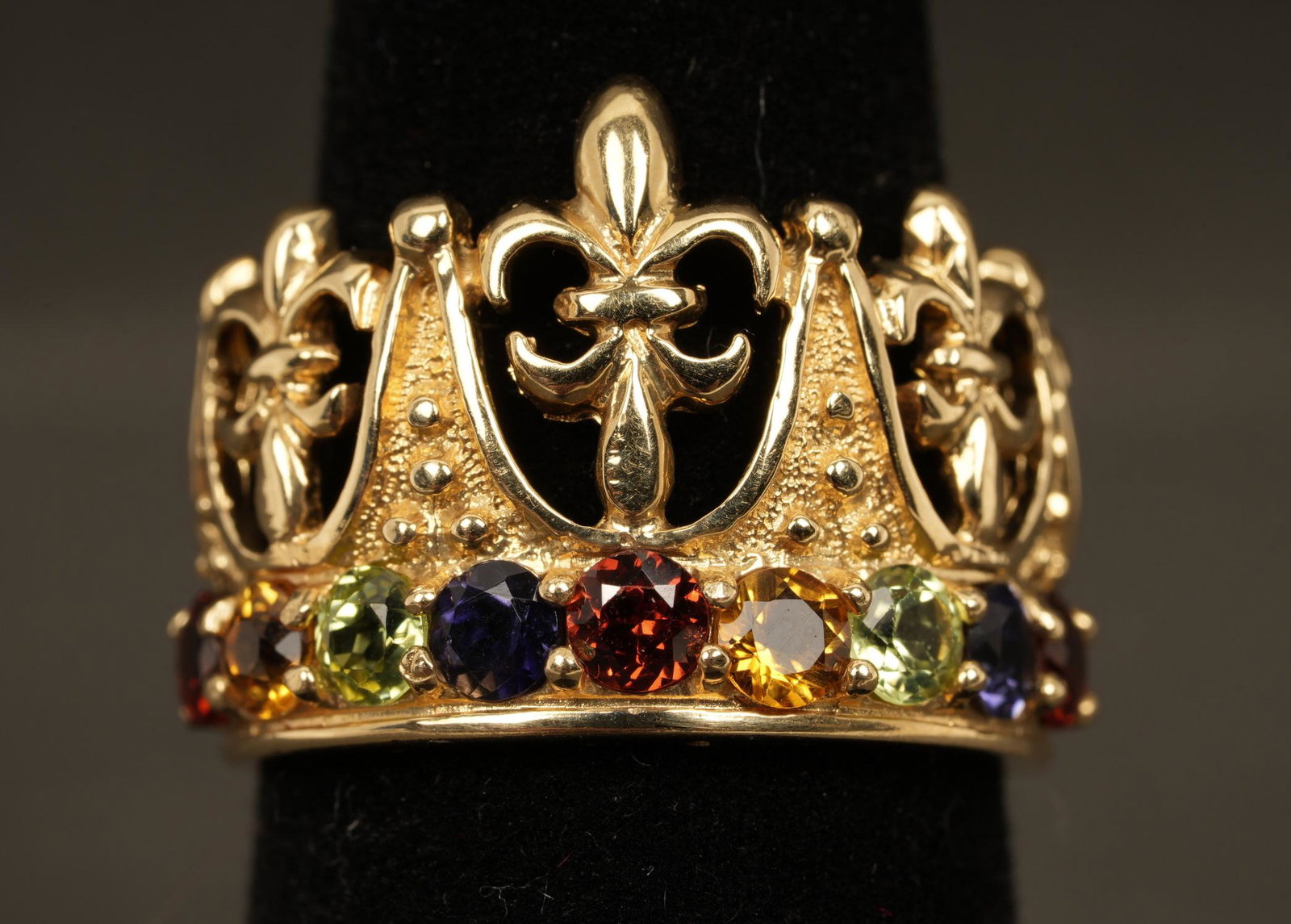 14K Gold Crown Gemstone Ring (1 of 6)