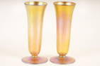 Pair Nash Art Glass Vases