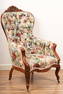 Victorian Flowered Upholstered Parlor Chair