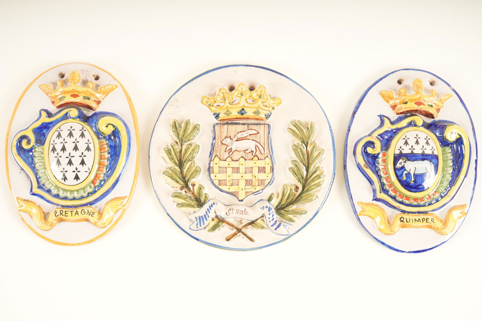 Three French Quimper Wall Plaques (1 of 7)