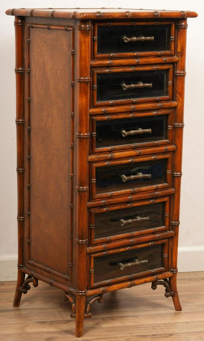 Fine Faux Bamboo Specimen Chest (1 of 6)