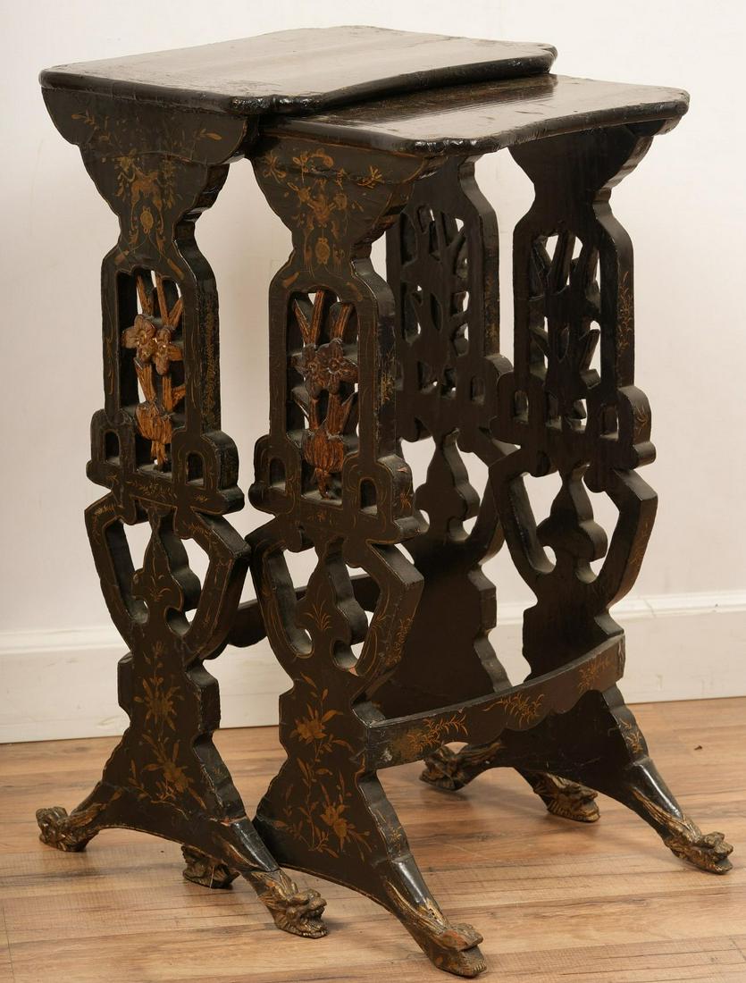 Set Of 2 Fine 19th C. Chinese Nesting Tables (1 of 5)