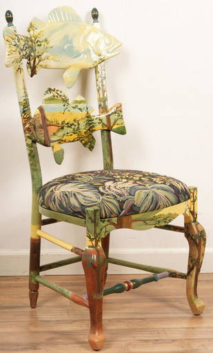 Mackenzie Childs Forest Fish Chair