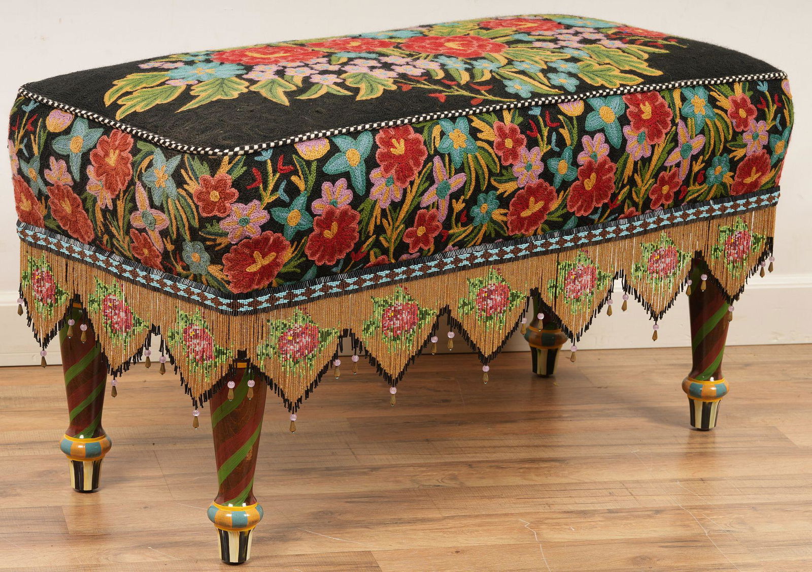 MacKenzie Childs Bloomsbury 3' Bench (1 of 8)