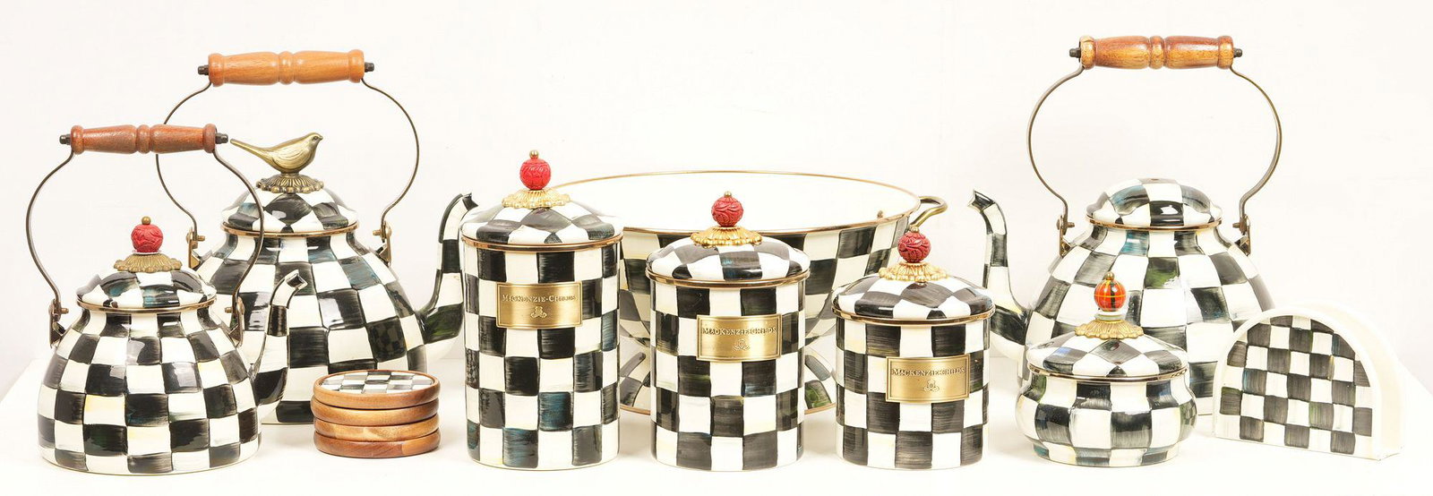 13 Pc MacKenzie Childs Enamel Kitchenware (1 of 9)