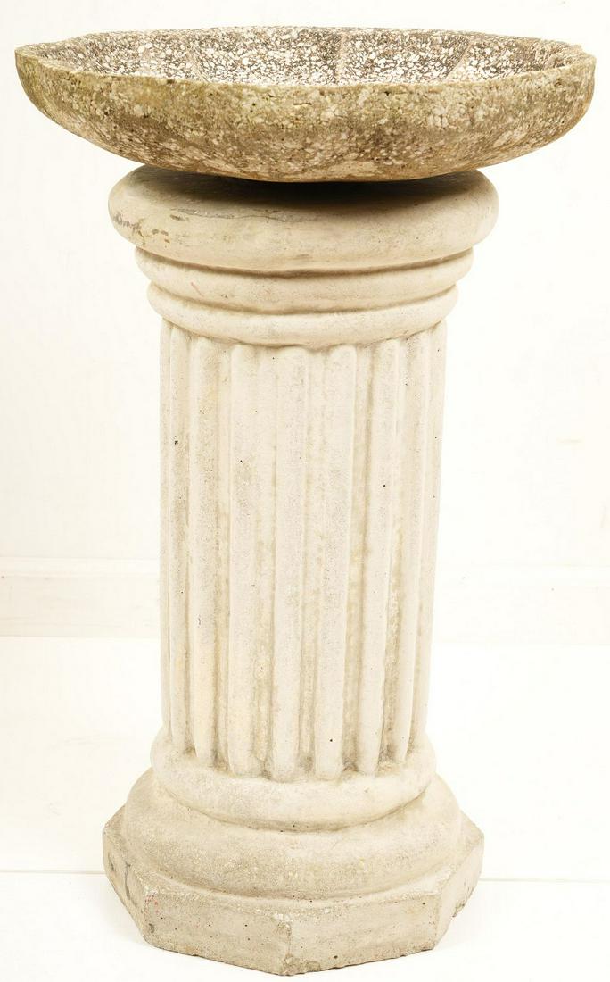 Married Cast Stone Garden Bird Bath (1 of 4)