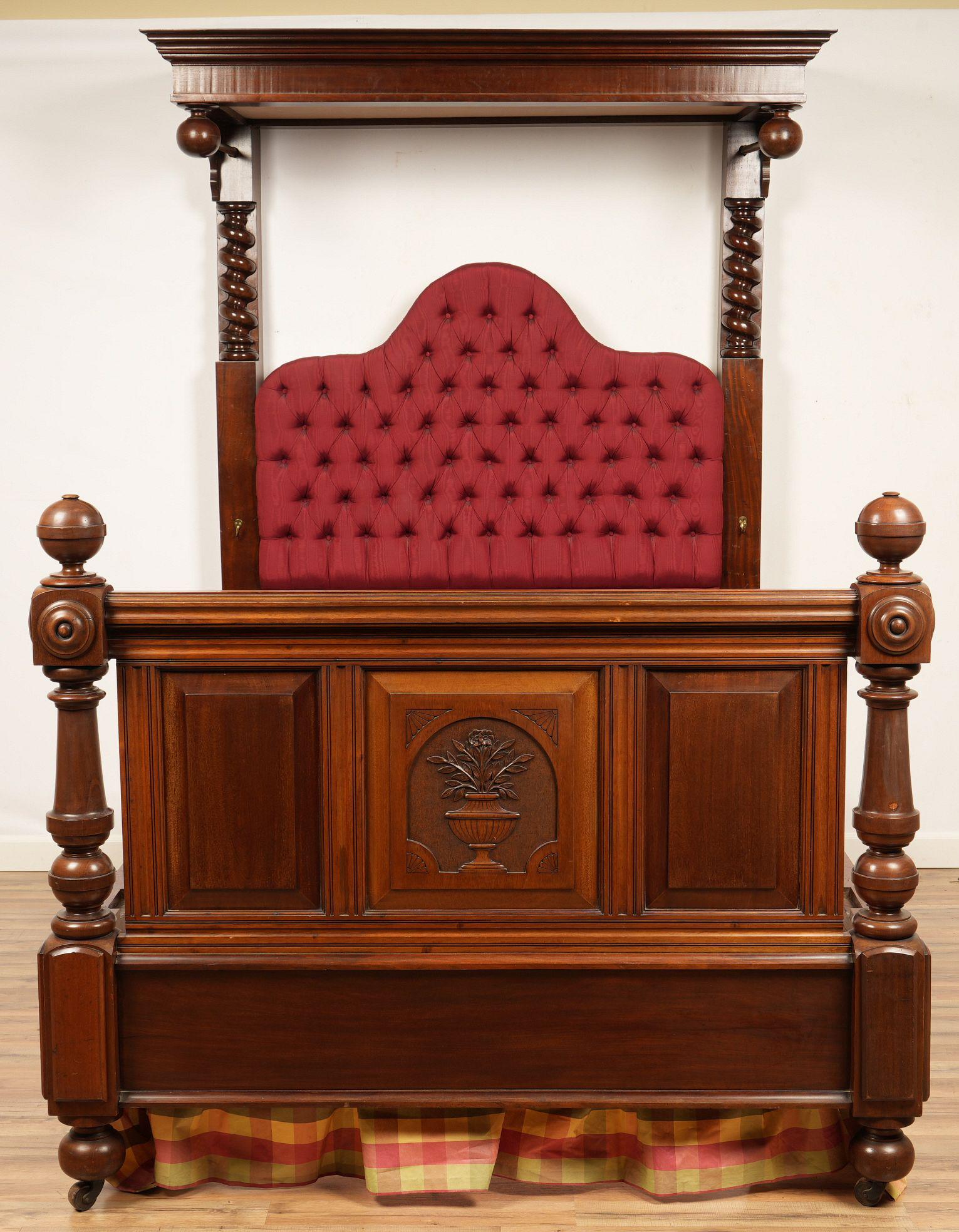 Renaissance Style Full Size 1/2 Tester Bed (1 of 9)